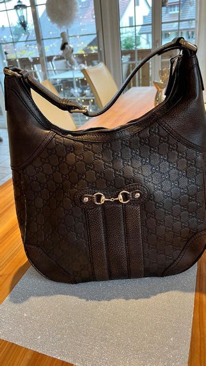 gucci ledertasche braun